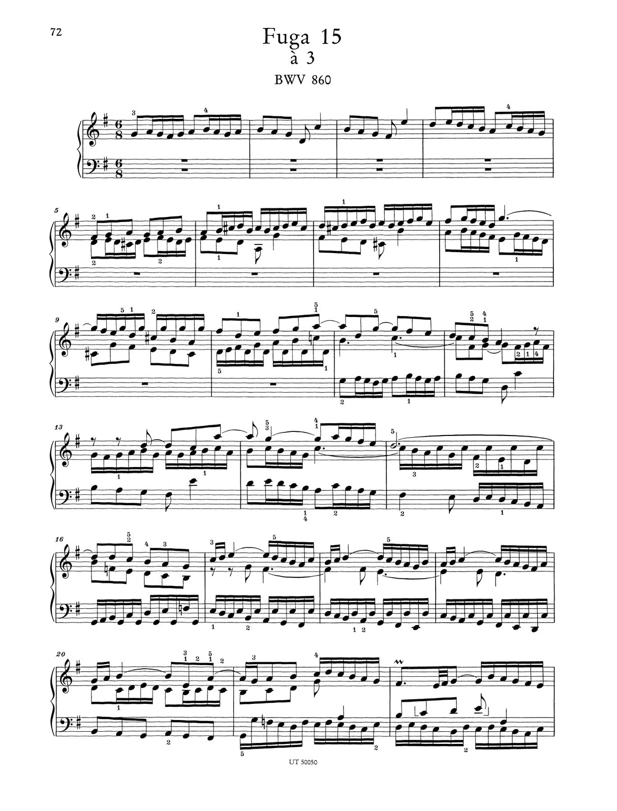 Bach: The Well-Tempered Clavier - Book 1, BWV 846-869