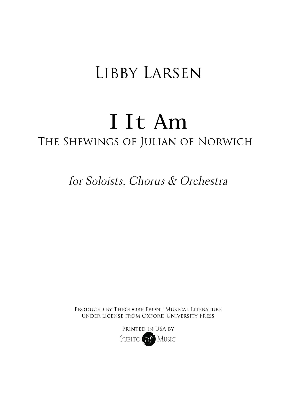 Larsen: I It Am