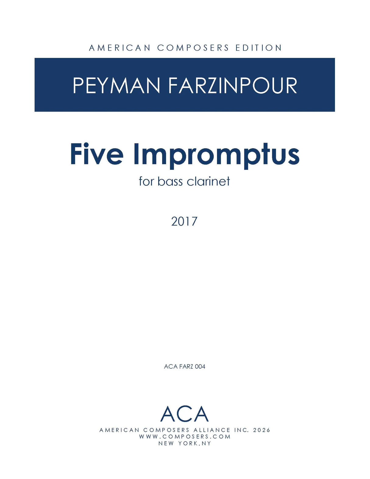 Farzinpour: 5 Impromptus