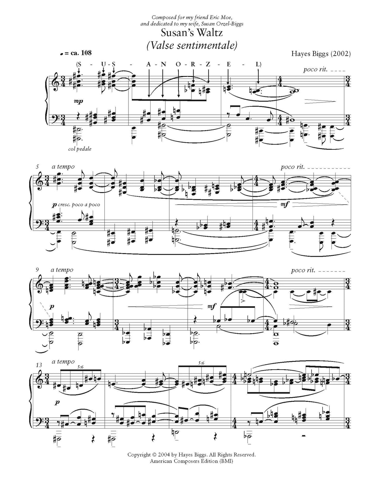 H. Biggs: Susan's Waltz