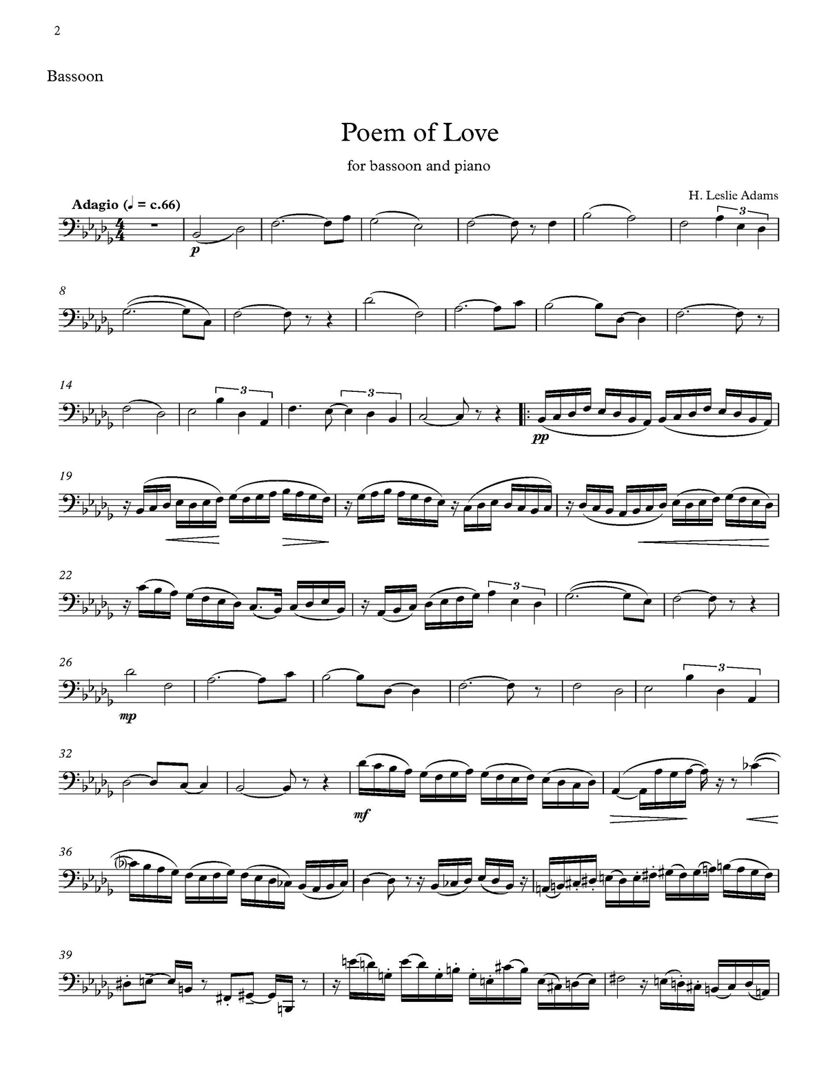 H.L. Adams: Poem of Love