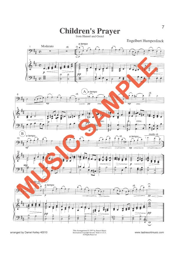 20 Sacred & Spiritual Solos (for cello or bassoon, and piano)