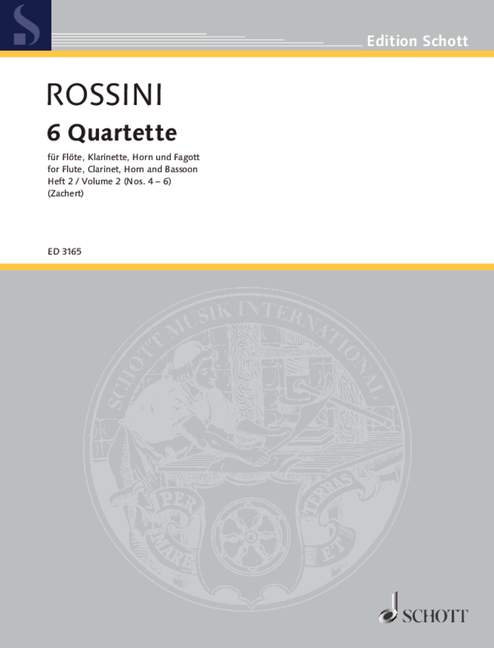 Rossini: 6 Quartets (arr. for wind quartet) - Volume 2 (Nos. 4-6)