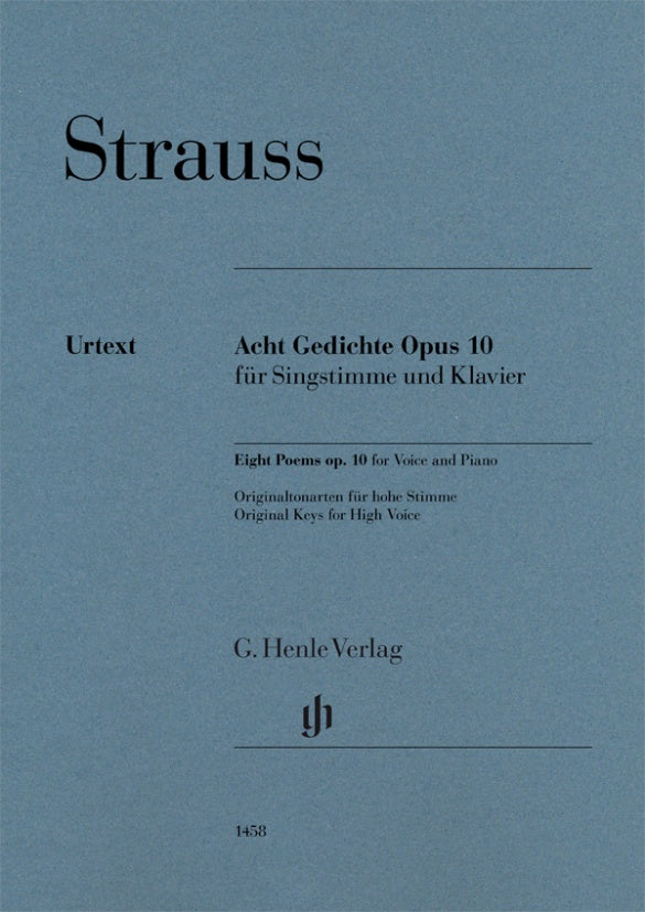 Strauss: 8 Gedichte aus "Letzte Blätter", TrV 141, Op. 10