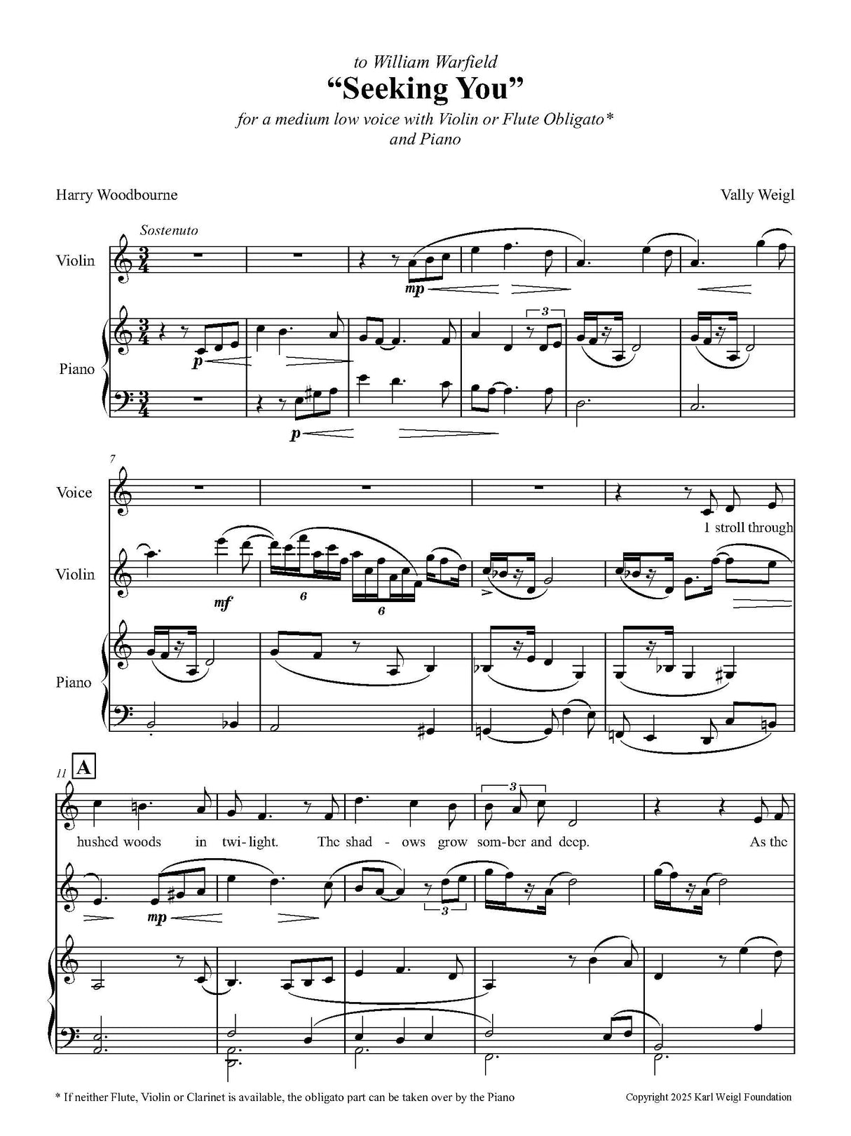 V. Weigl: Seeking You