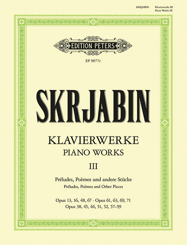 Scriabin: Piano Works - Volume 3