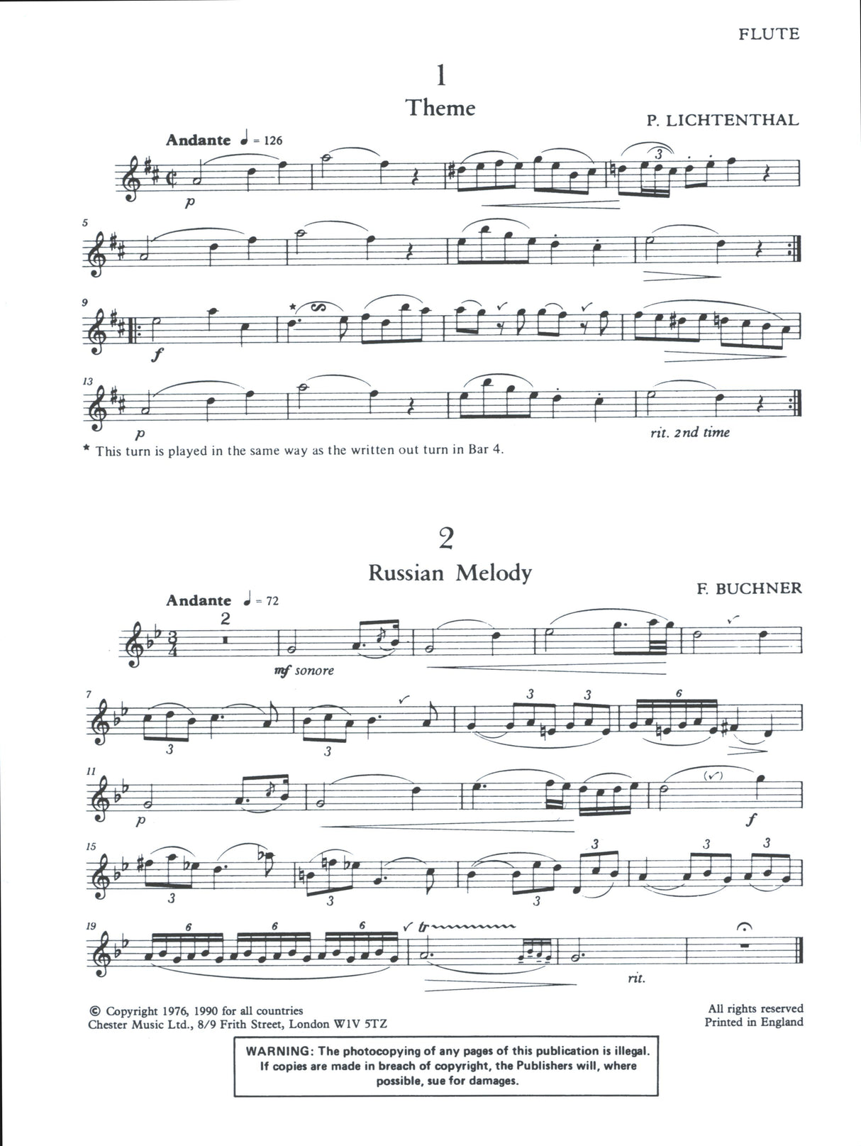 Flute Solos - Volume 1