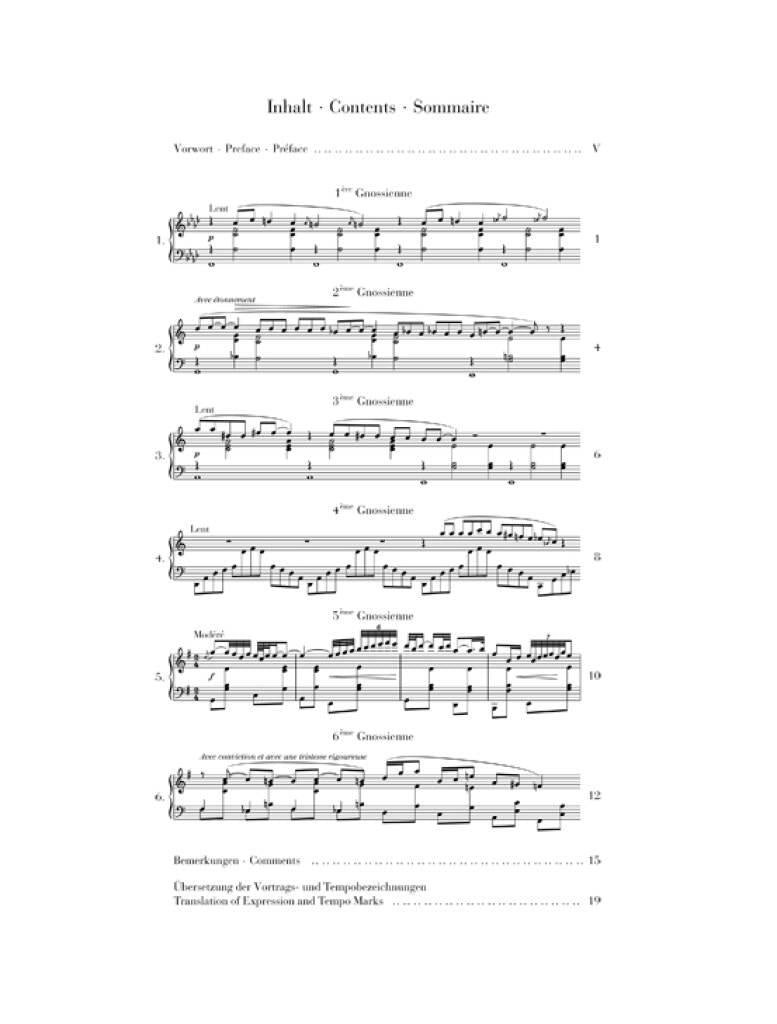 Satie: 3 Gnossiennes