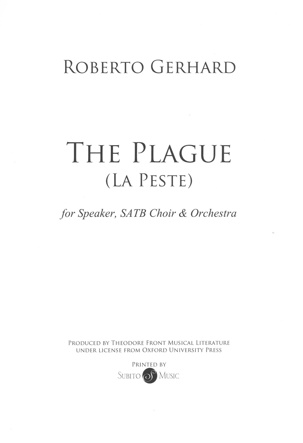 Gerhard: The Plague
