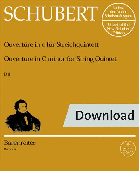 Schubert: Overture for String Quintet in C Minor, D 8