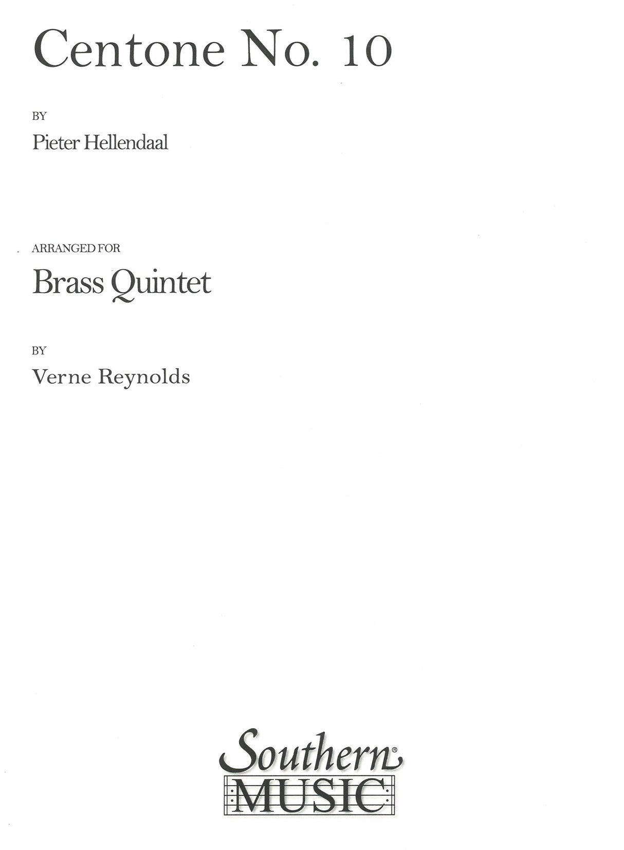 Hellendael: Centone No. 10 (arr. for brass quintet)