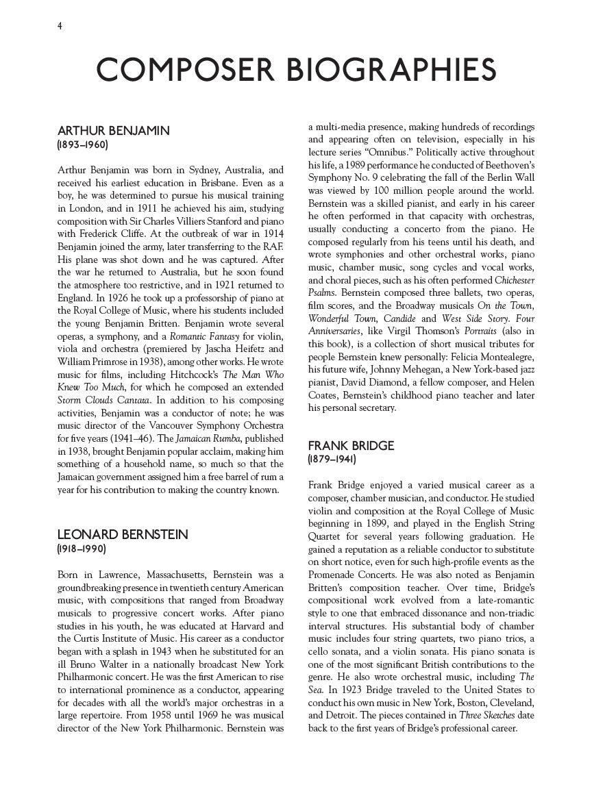 Piano Music by British and American Composers