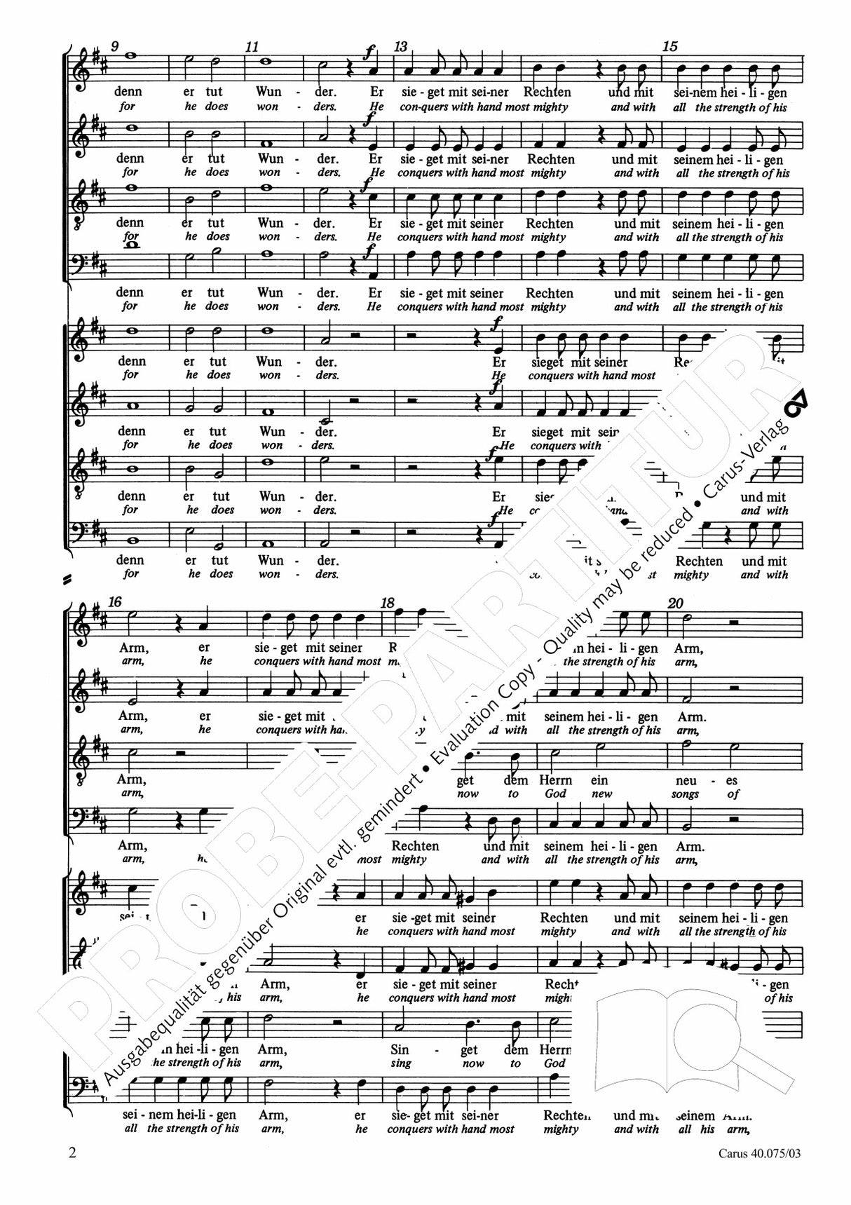 Mendelssohn: Psalm 98 - "Singet dem Herrn ein neues Lied", Op. posth. 91