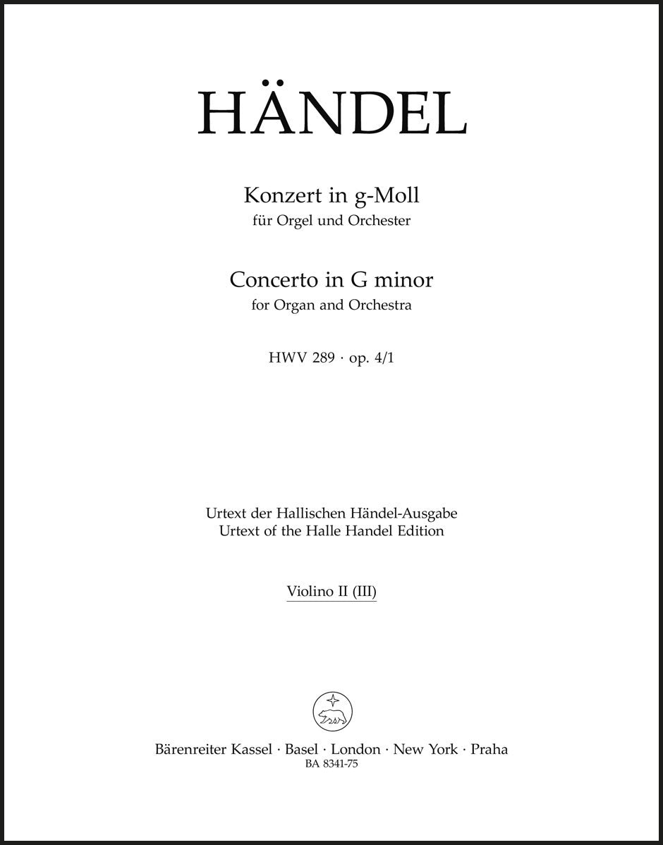 Handel: Organ Concerto in G Minor, HWV 289, Op. 4, No. 1