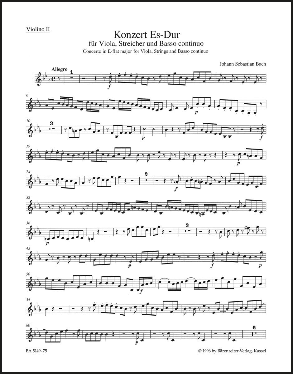 Bach: Viola Concerto in E-flat Major