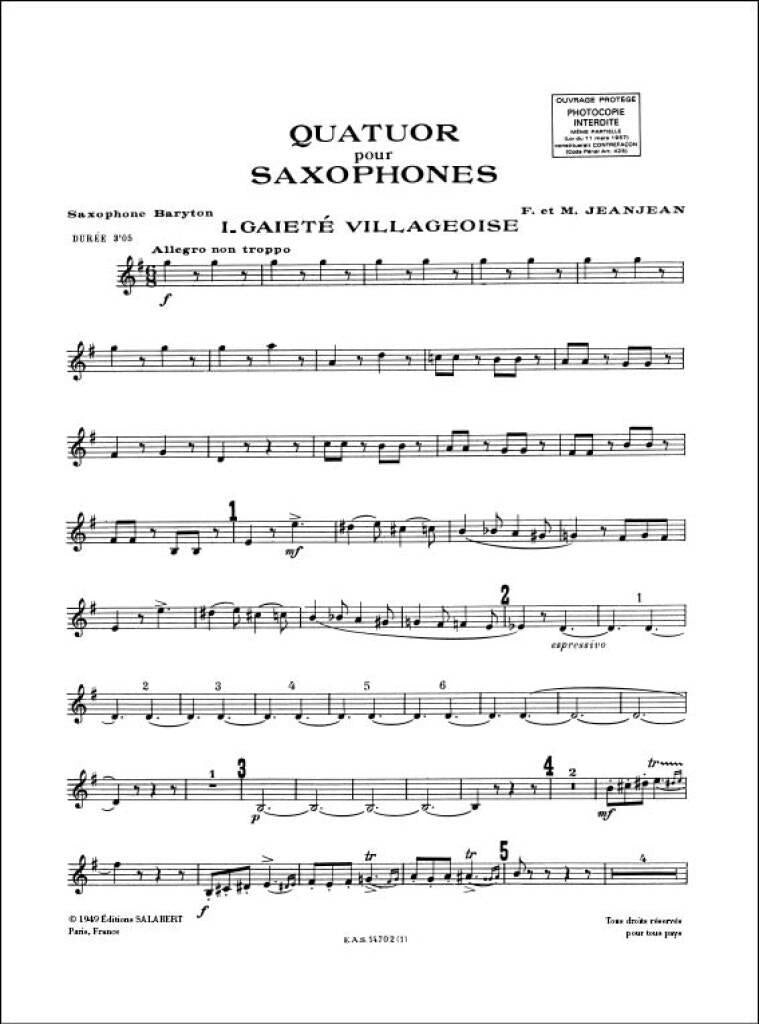 F. & M. Jeanjean: Saxophone Quartet