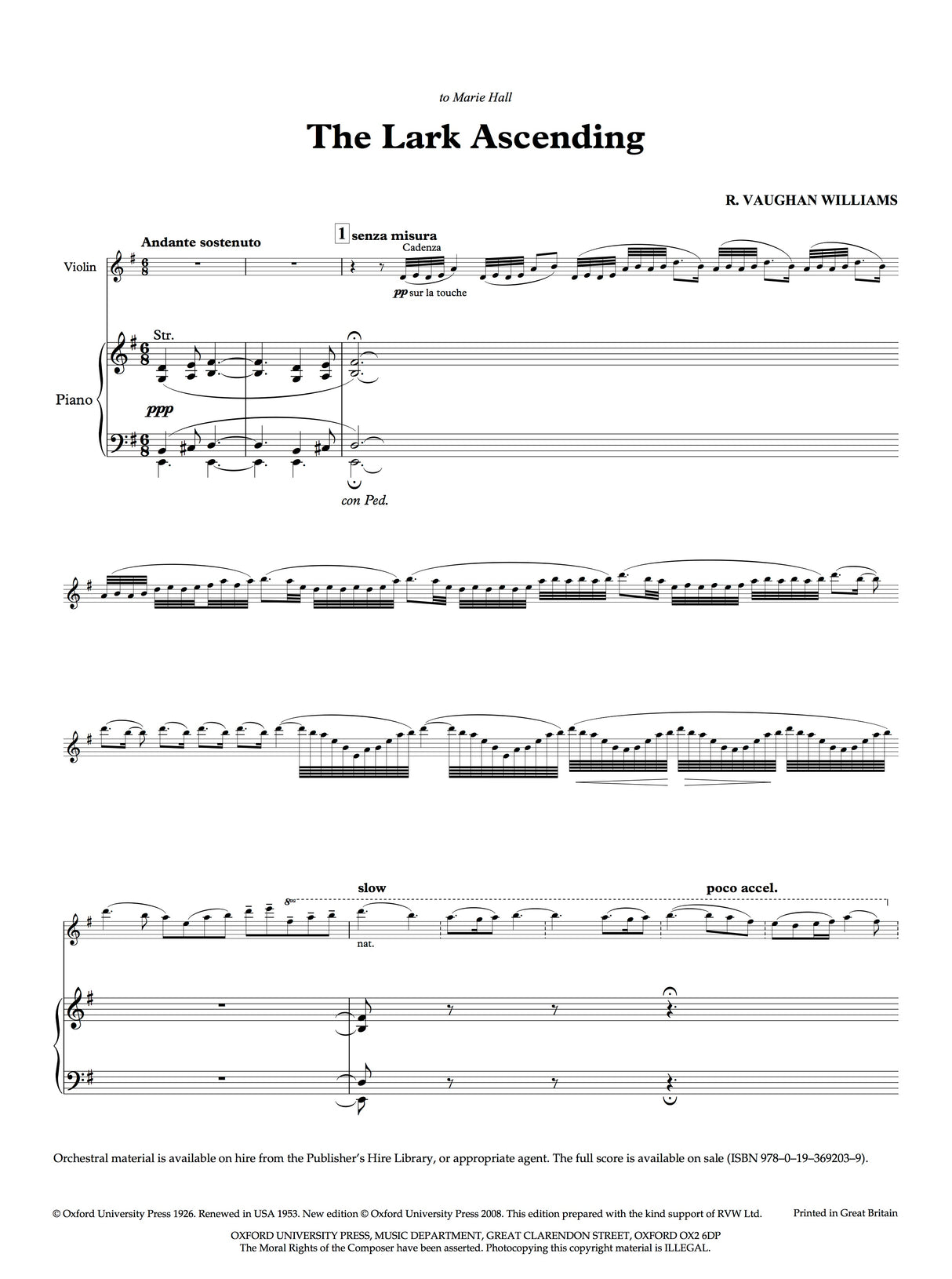 Vaughan Williams: The Lark Ascending