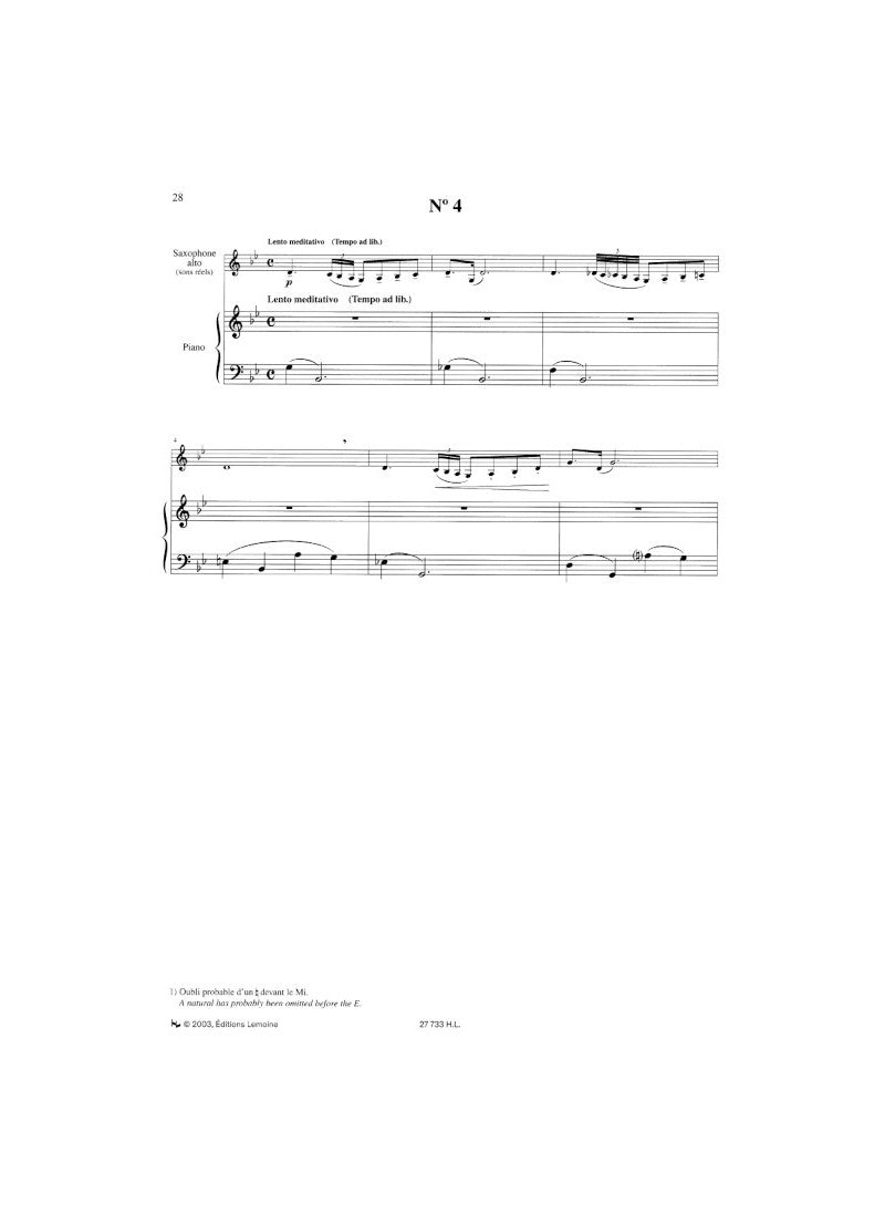 Piazzolla: Tango-Études (for alto sax or clarinet and piano)