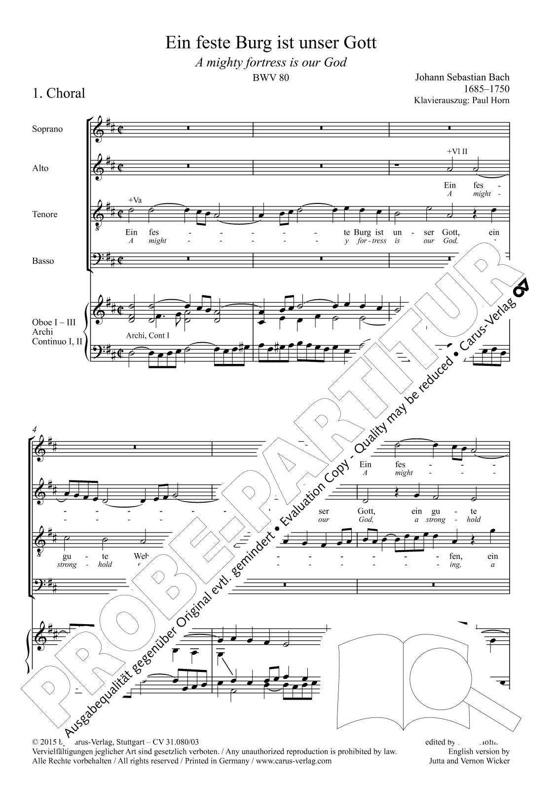 Bach: Ein feste Burg ist unser Gott, BWV 80