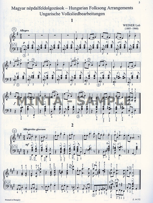 Hungarian Music (arr. for accordion)