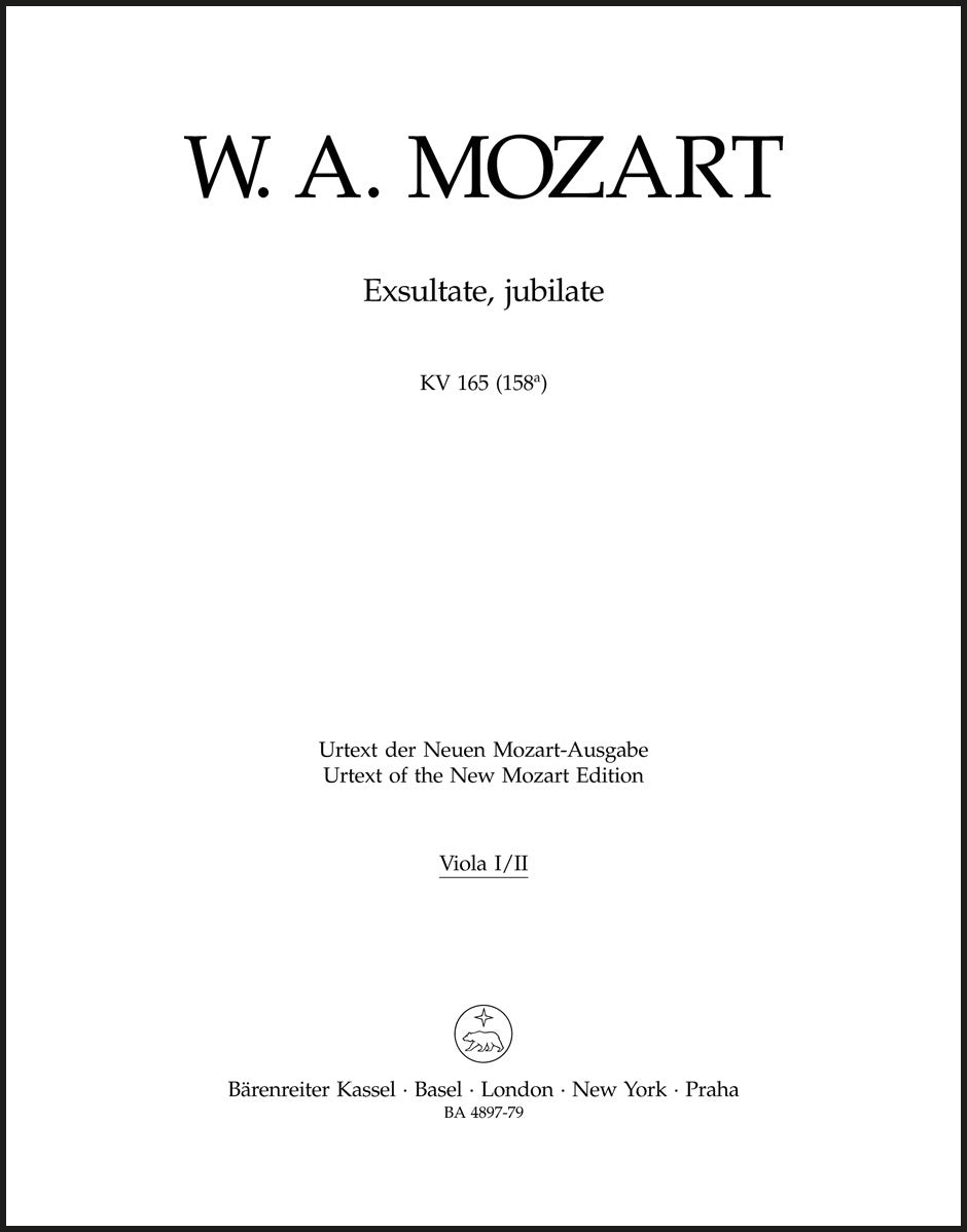 Mozart: Exsultate, jubilate, K. 165 (158a)