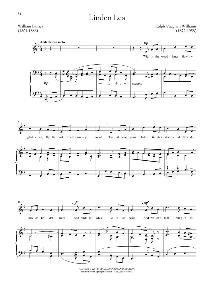 Standard Vocal Literature – Baritone