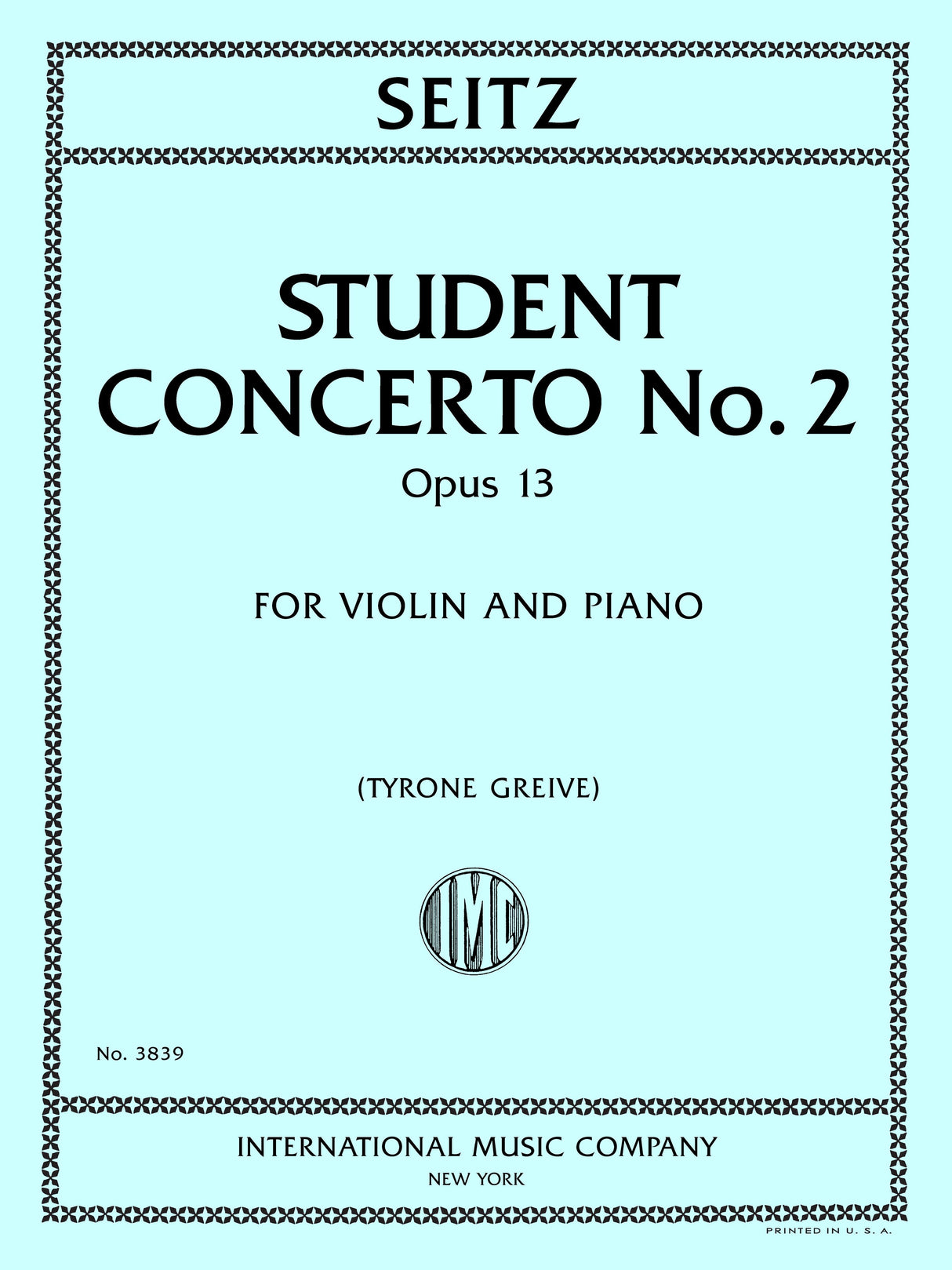 Seitz: Student Concerto No. 2 in G Major, Op. 13