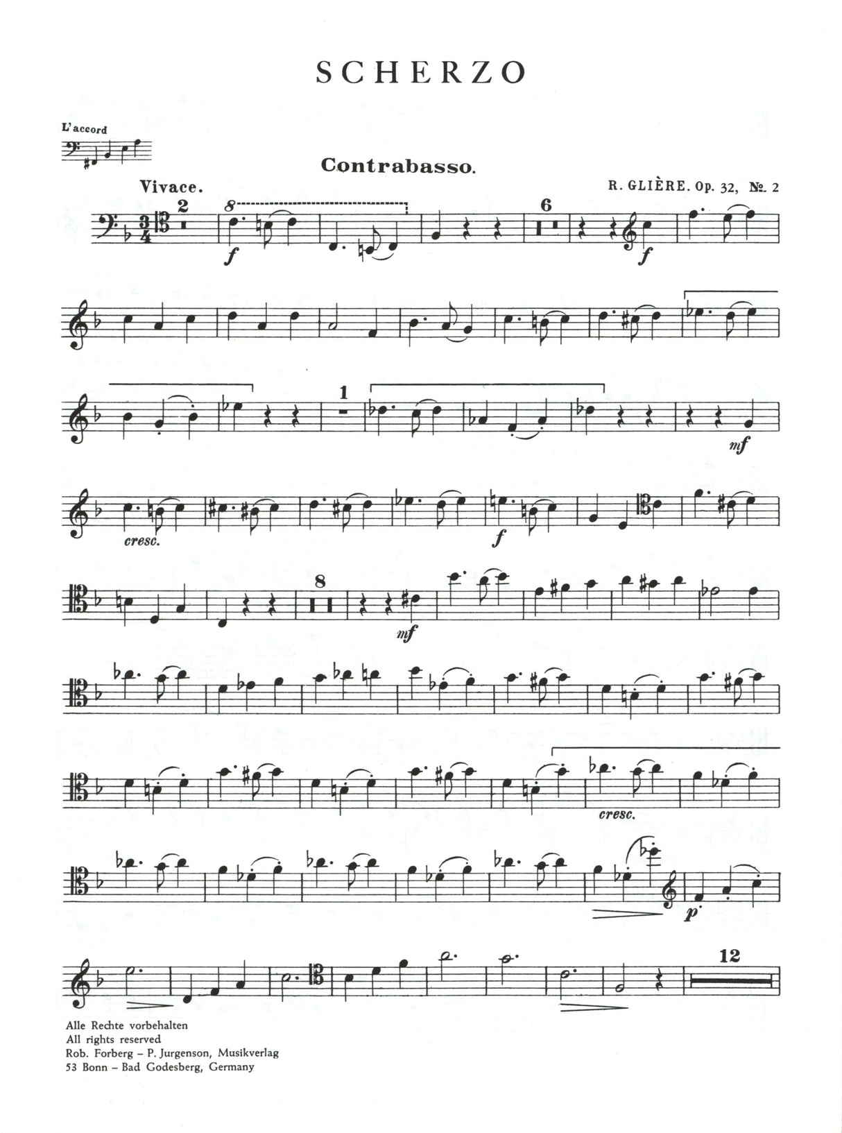 Glière: Scherzo, Op. 32, No. 2