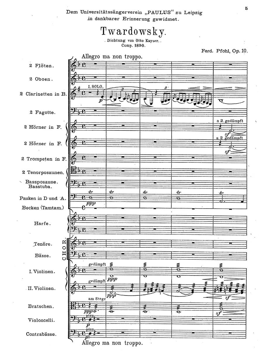 Pfohl: Twardowsky, Op. 10