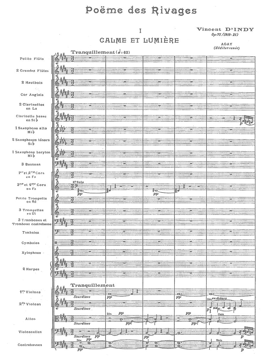 d'Indy: Poème de Rivages, Op. 77
