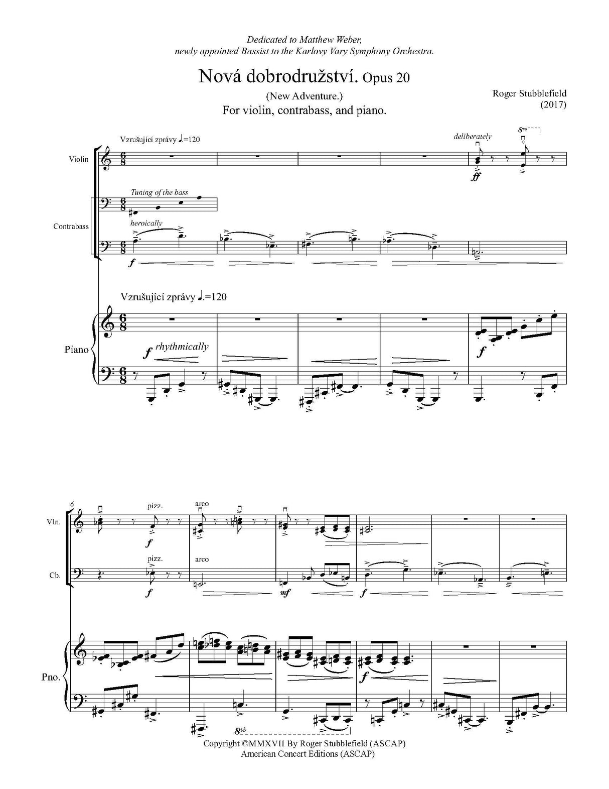 Stubblefield: Nová dobrodruzství, Op. 20