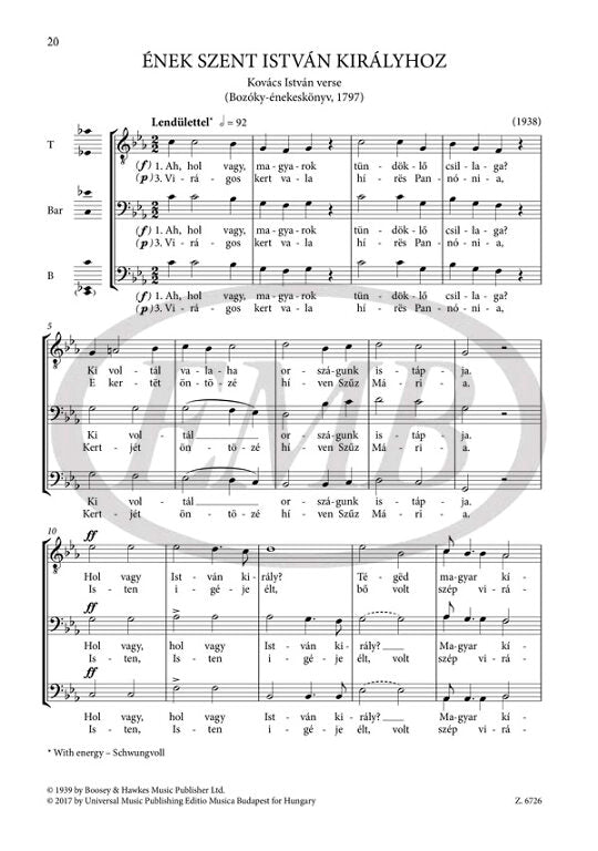 Kodály: Choral Works for Male Voices