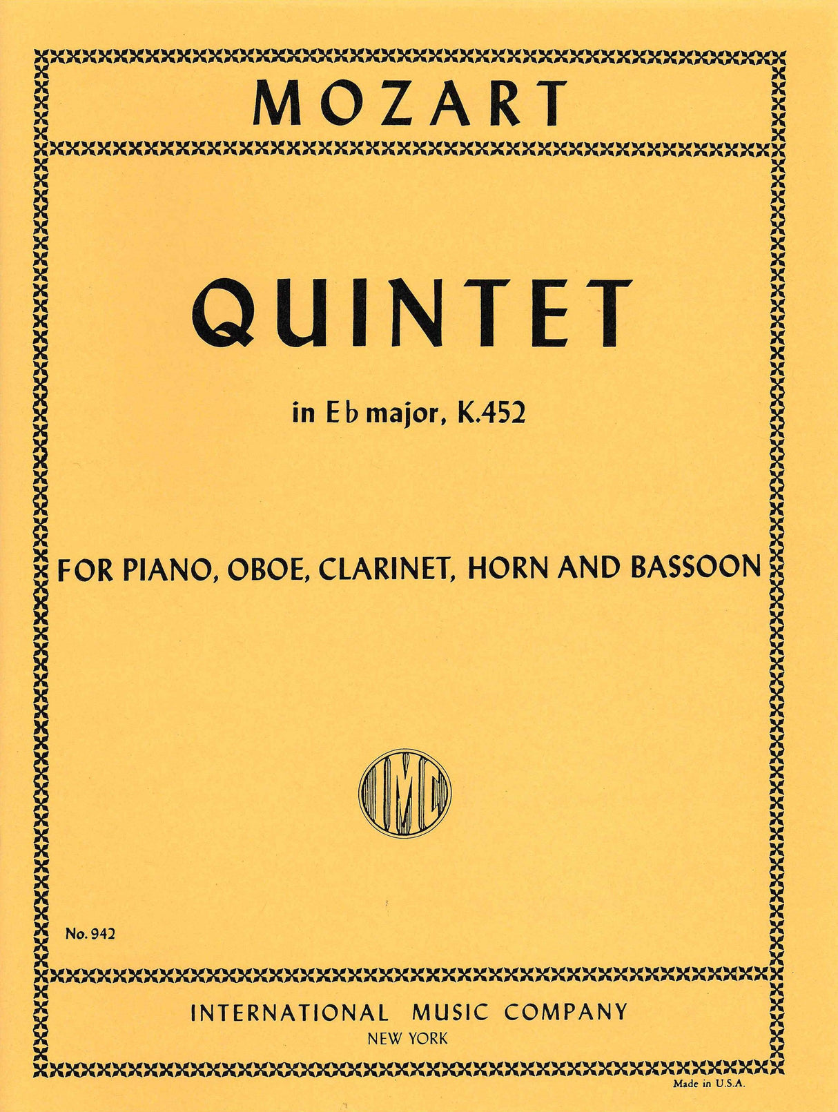 Mozart: Quintet for Piano and Winds in E-flat Major, K. 452
