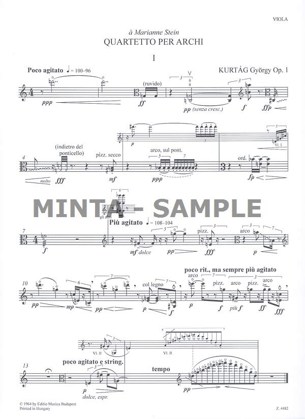 Kurtág: String Quartet No. 1, Op. 1