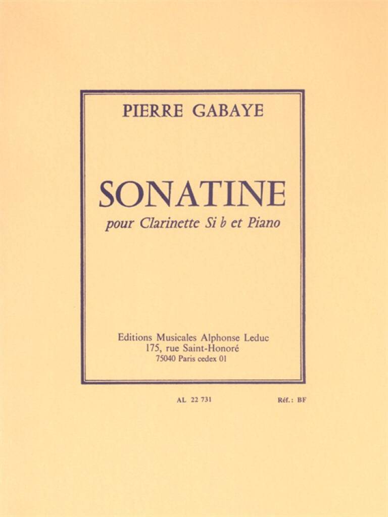 Gabaye: Sonatina for Clarinet and Piano