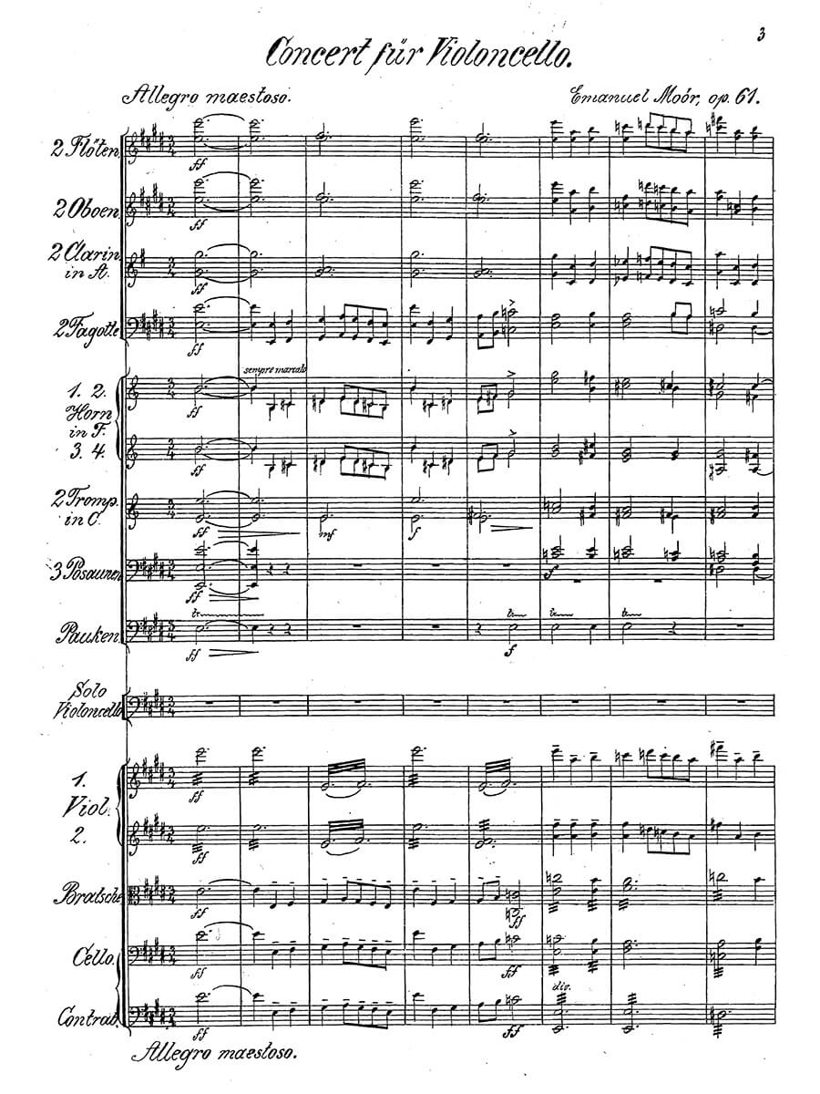 Moór: Cello Concerto No. 1 in E Major, Op. 61