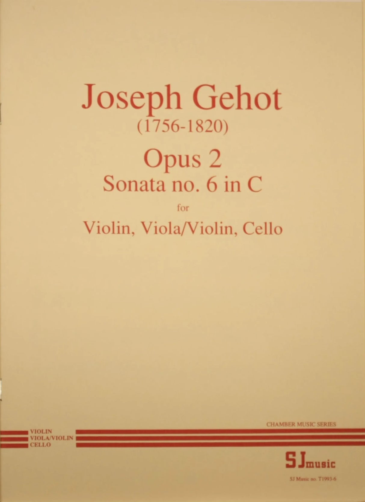 Gehot: Sonata No. 6 in C Major, Op. 2