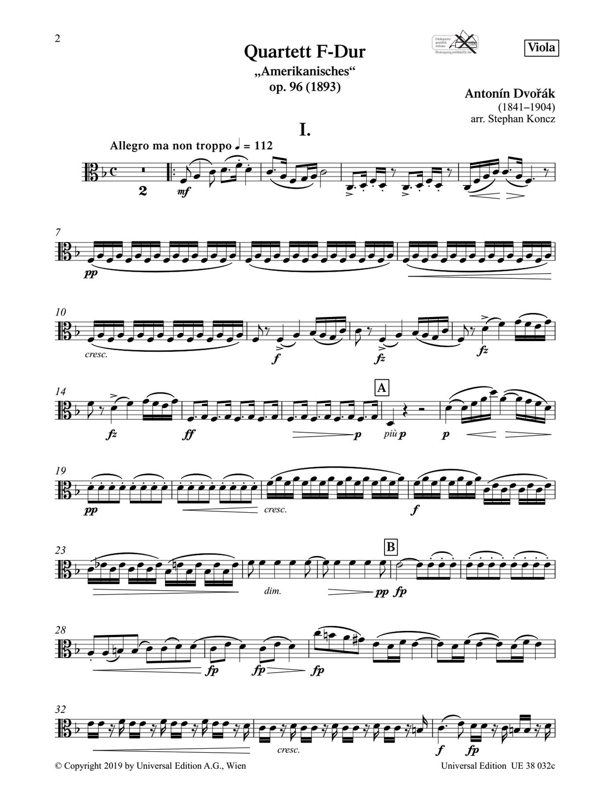 Dvořák: "American" Quartet, Op. 96 (arr. for flute quartet)