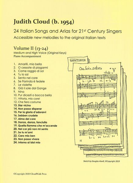 24 Italian Songs and Arias - Volume 2 (Nos. 13-24)