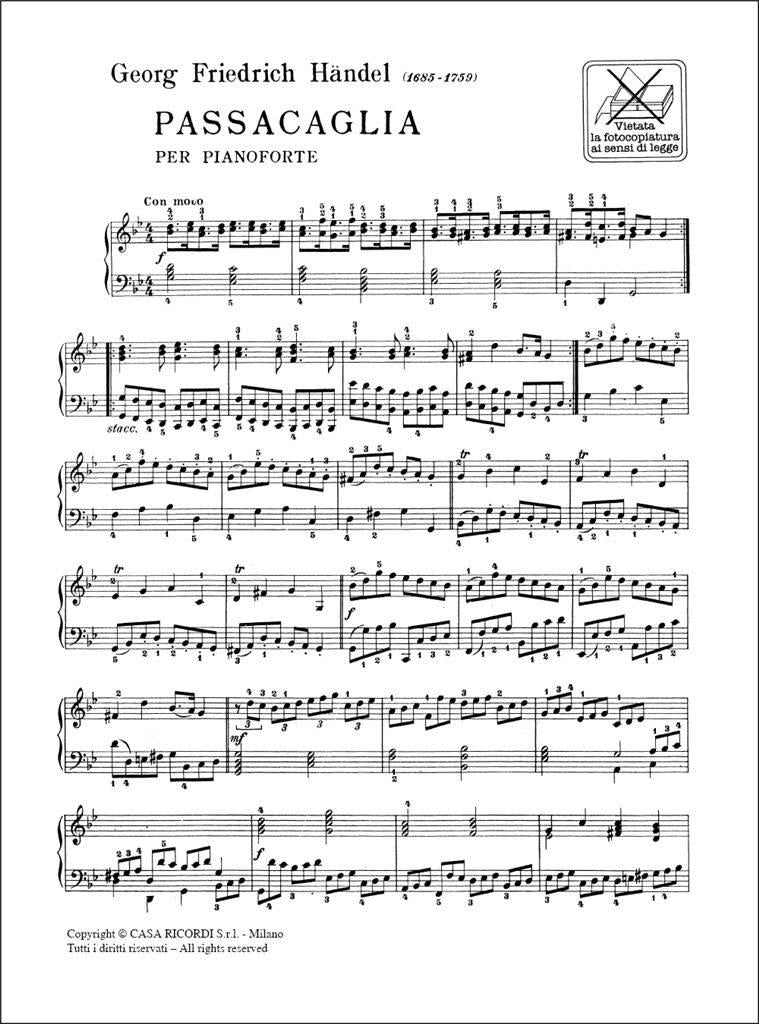 Handel: Passacaglia from Suite in G Minor, HWV 432