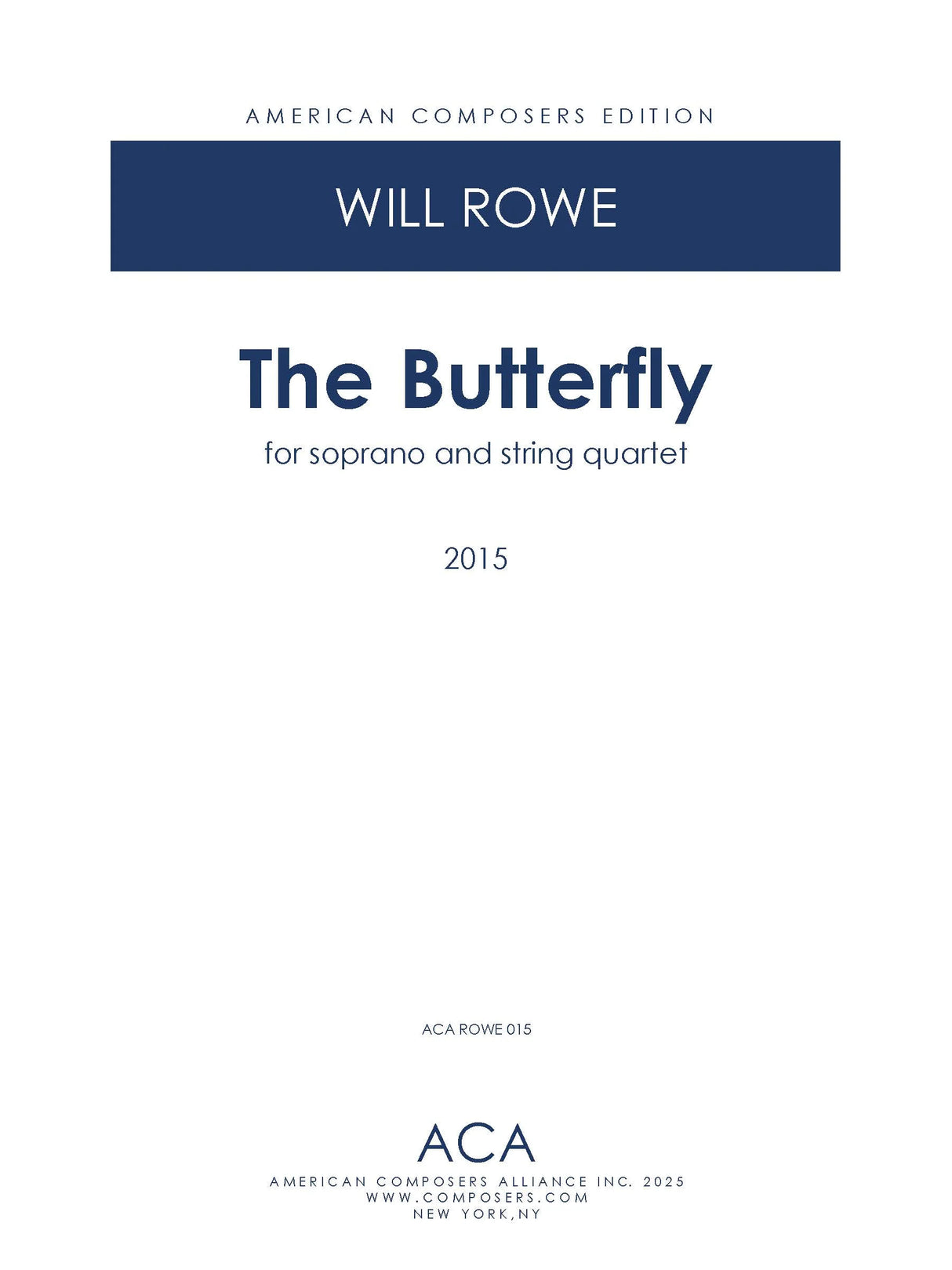 Rowe: The Butterfly