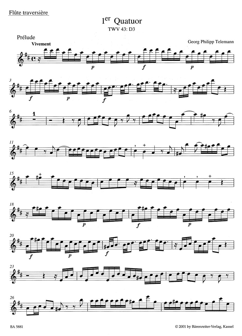 Telemann: Nouveaux Quatuors ("Paris Quartets") - Volume 1