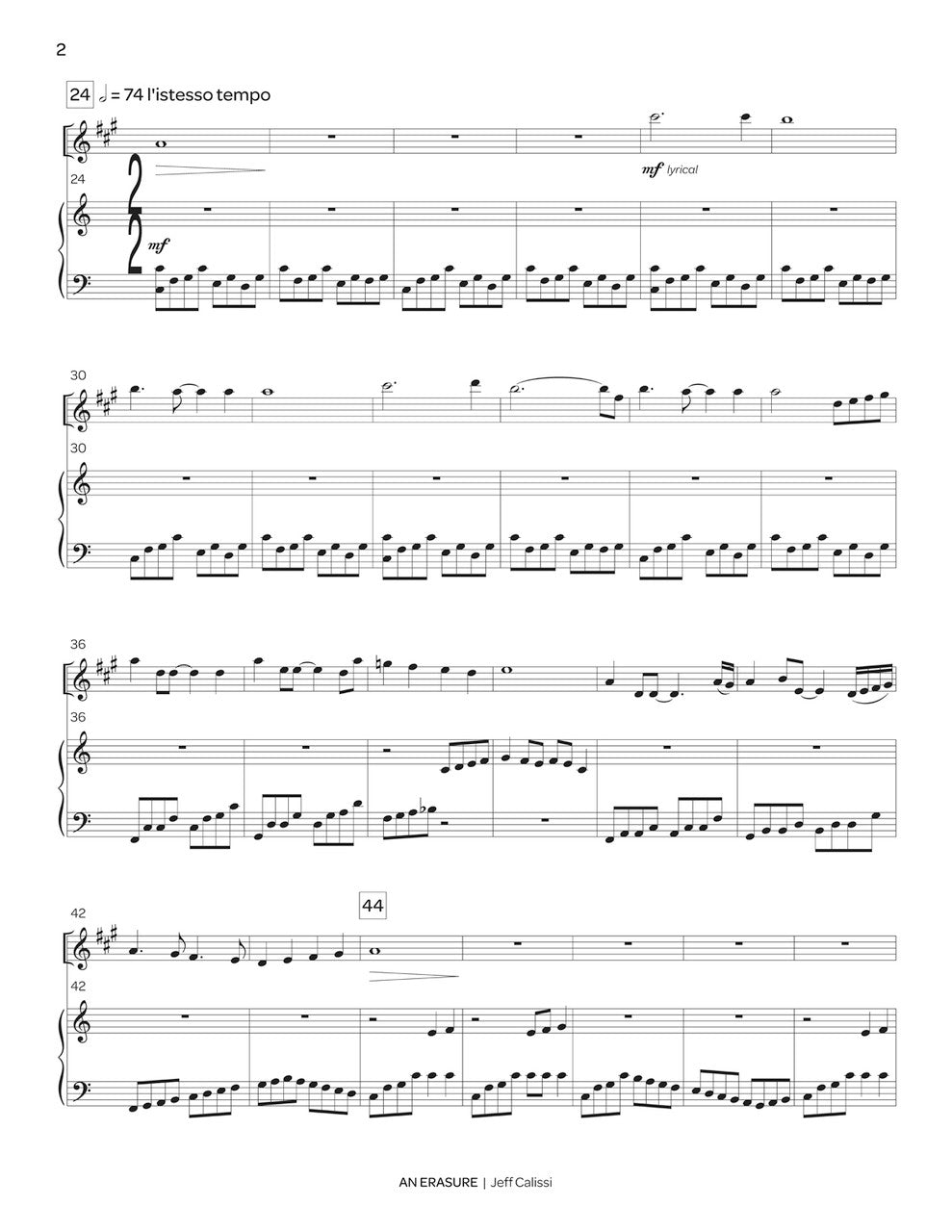 Calissi: An Erasure (Duet for Alto Sax & Marimba)