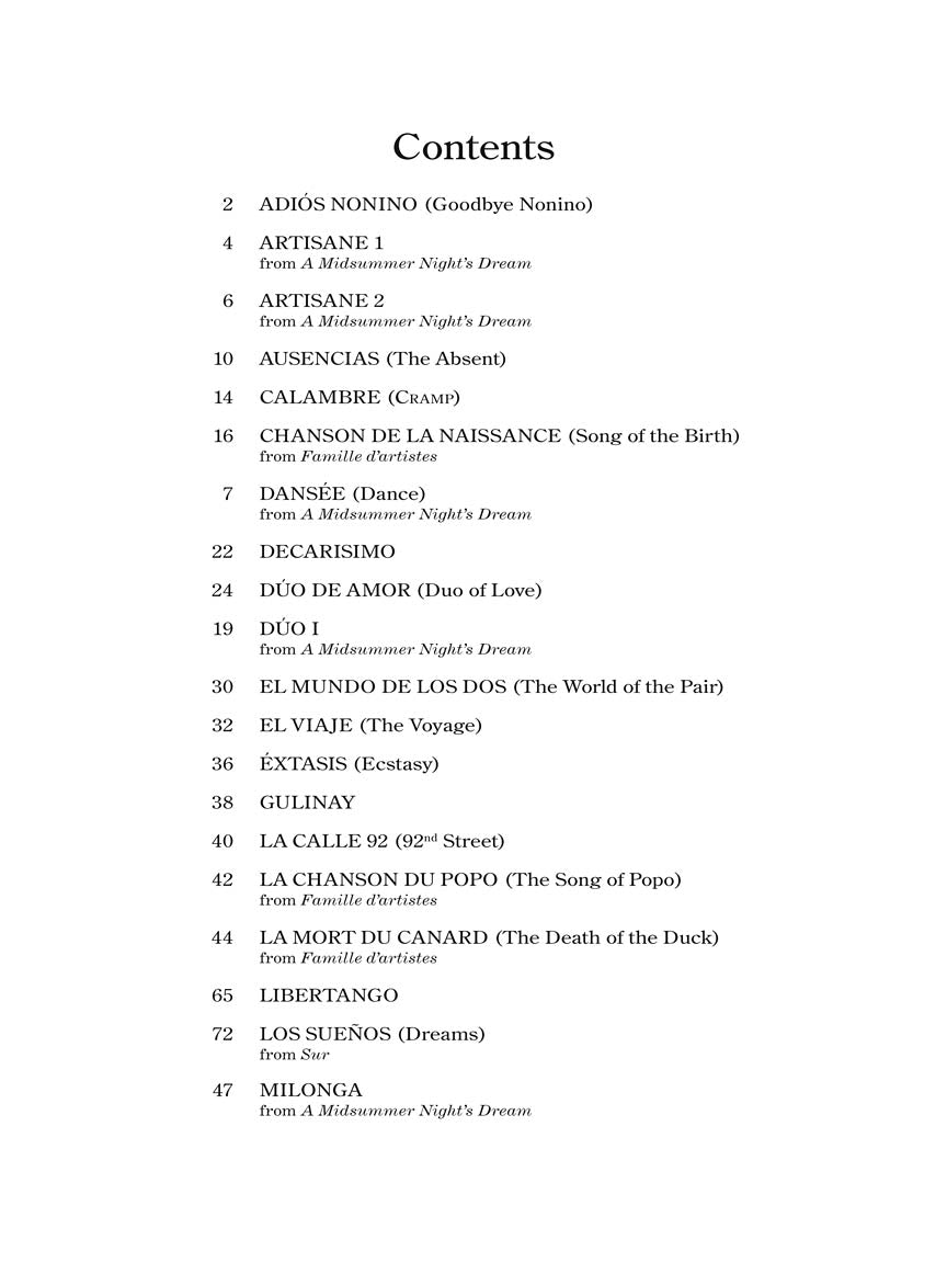 40 Piazzolla Tangos for Piano