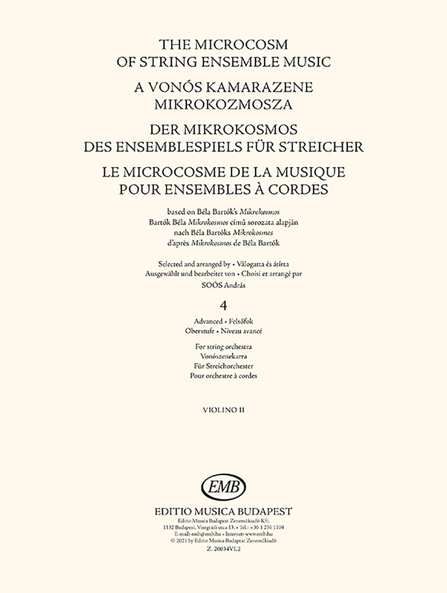 The Microcosm of String Ensemble Music - Volume 4 (Advanced)