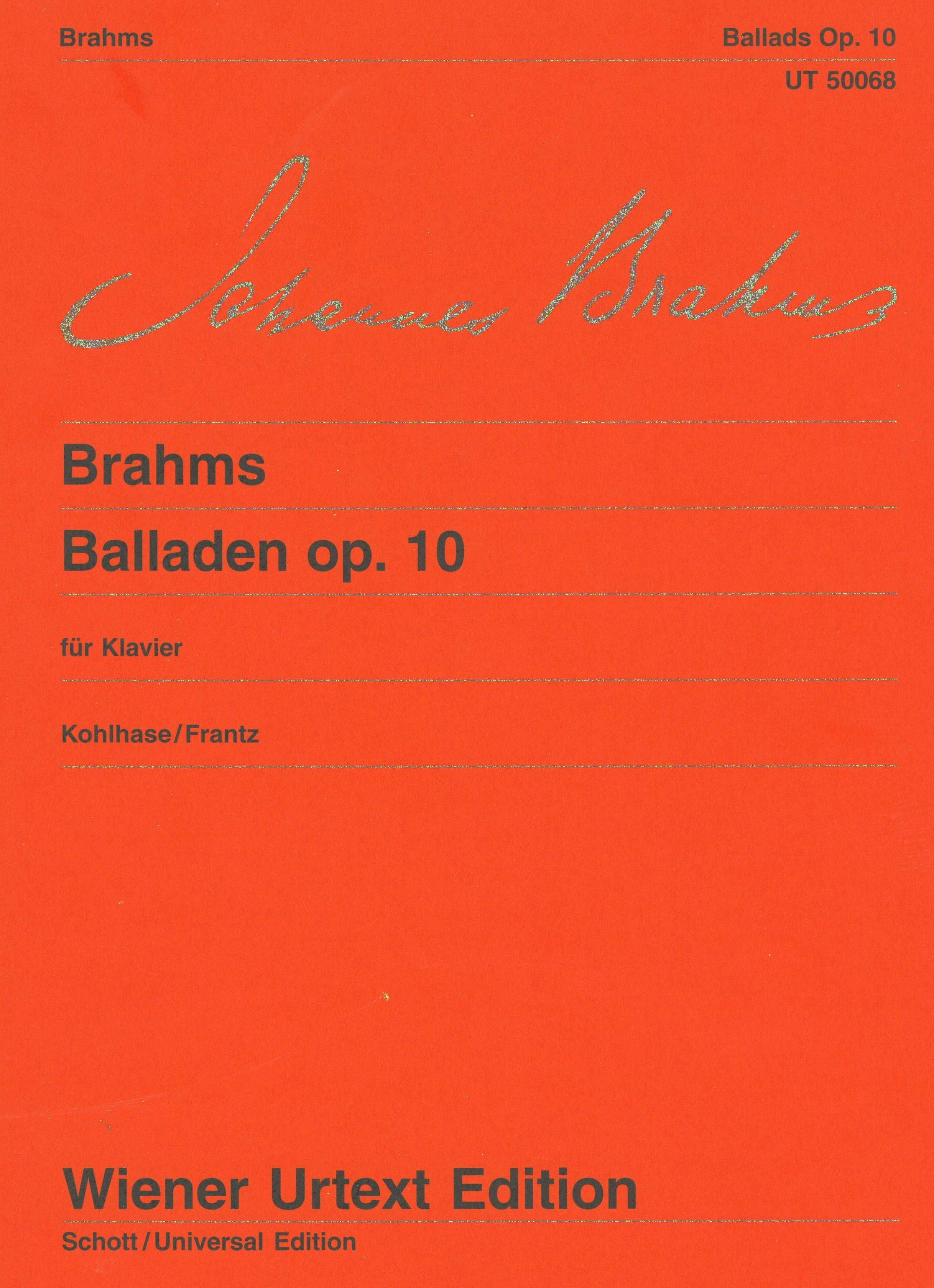 Brahms: 4 Ballades, Op. 10 – Ficks Music