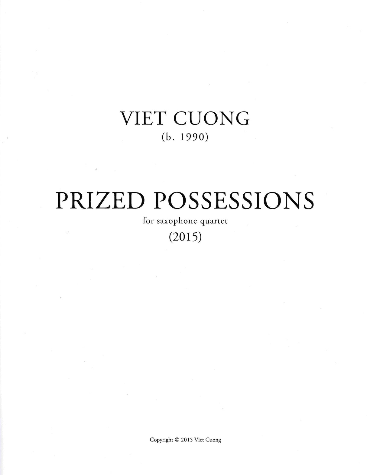 Cuong: Prized Possessions