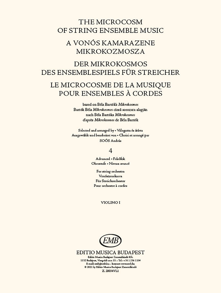 The Microcosm of String Ensemble Music - Volume 4 (Advanced)