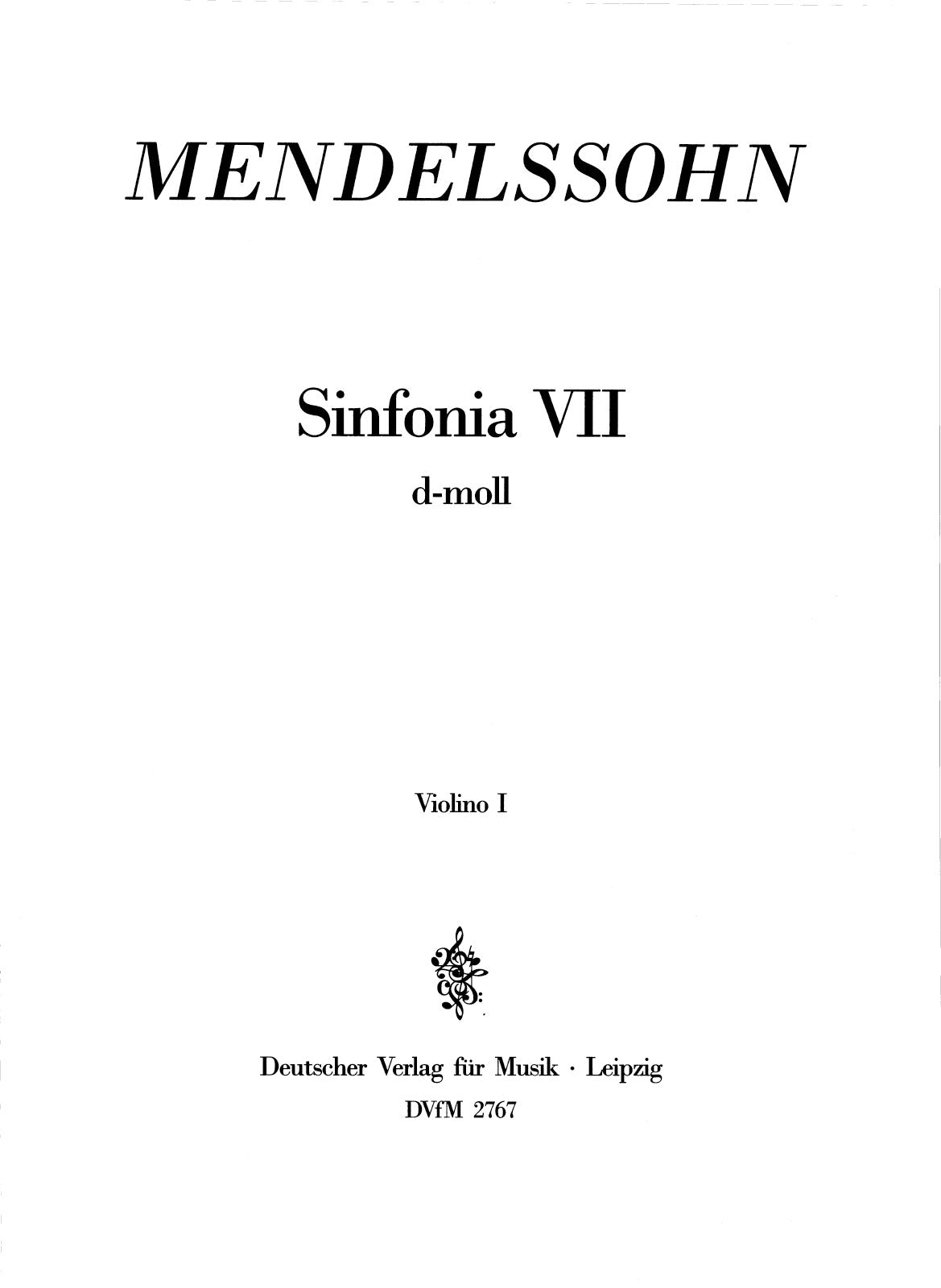 Mendelssohn: Sinfonia No. 7 in D Minor, MWV N 7