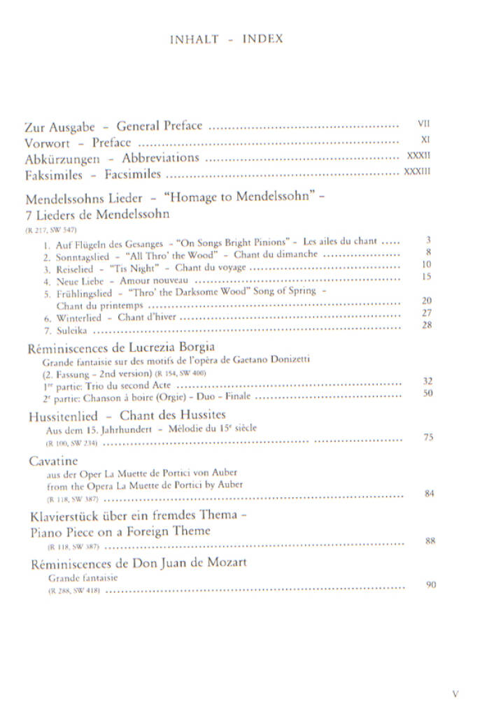 Liszt: Free Arrangements V